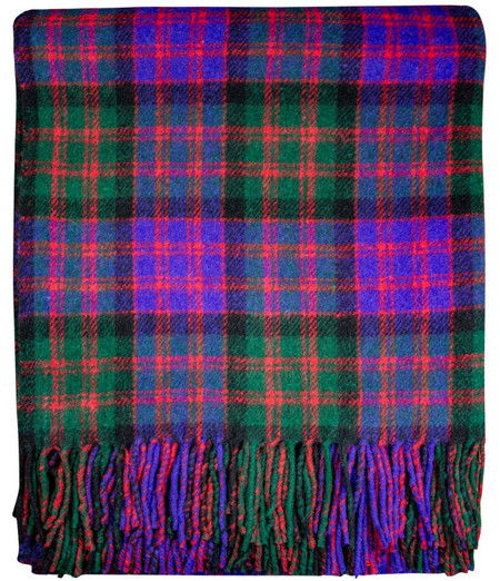 Scottish Tartan Wool Mix Blanket Throw Warm and Soft Warm and Soft MacDonald Clan Modern Travel Plaid Knee Wool Rug 182 cm x 152 cm