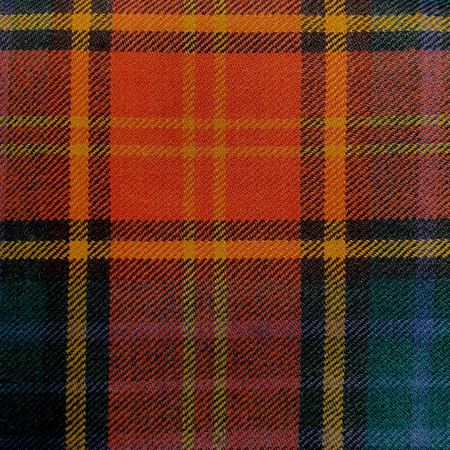 Irish Tartan Fabric Material Medium Weight County Roscommon New Wool 1 Metre
