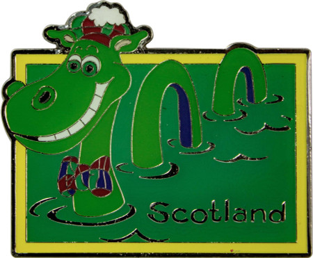 Nessie Fridge Magnet Cartoon Design wearing Scarf and Tammy Hat Nessie Fridge Magnet Cartoon Design wearing Scarf and Tammy Hat