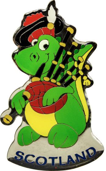 Nessie Fridge Magnet Loch Ness Monster with Bagpipes Nessie Fridge Magnet Loch Ness Monster with Bagpipes