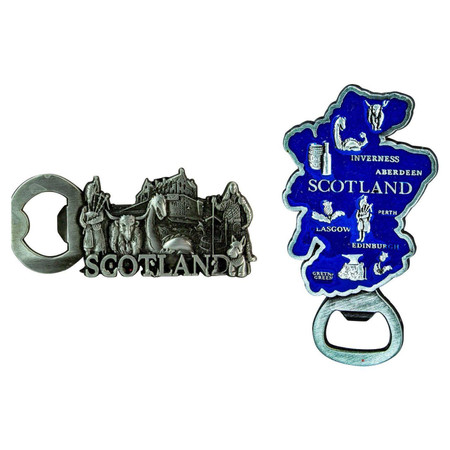 Scotland Map Magnetic Bottle Opener Brass Metal Scottish Design Souvenir Magnet Scotland Map Magnetic Bottle Opener Brass Metal Scottish Design Souvenir Magnet