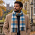 Cashmere Clan Scarf Stewart Muted Blue