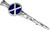 Kilt Pin Plated Palladium Staghorn Texture Oval Saltire 90mm Kilt Pin Plated Palladium Staghorn Texture Oval Saltire 90mm