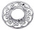 Plaid Brooch Crafted Sterling Silver Round Open Celtic Ropework 45mm