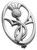 Sterling Silver Thistle Stylised Oval Brooch 34mm Sterling Silver Thistle Stylised Oval Brooch 34mm