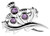 Sterling Silver Thistle Triple Amethyst Set Brooch 35mm Sterling Silver Thistle Triple Amethyst Set Brooch 35mm
