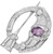 Pennanular Brooch Sterling Silver Hunterston Style Amethyst Stone 60mm Pennanular Brooch Sterling Silver Hunterston Style Amethyst Stone 60mm