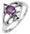 Ring Crafted In Sterling Silver Celtic Open Swirl Design With Offset Amethyst Stone Ring Crafted In Sterling Silver Celtic Open Swirl Design With Offset Amethyst Stone