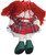 Rag Doll Scottish Girls Toy for Children With Tartan Dress and Red Hair