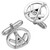 Cufflinks Sterling Silver Masonic Square & Compass Pierced Open Design