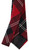 Mens Neck Tie Ramsay Red Modern Tartan Lightweight Scottish Clan Tie