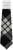 Mens Neck Tie MacFarlane Black and White Modern Tartan Lightweight Scottish Clan Tie