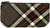 Small Leather and Wool Cosmetic Makeup Bag With Thomson Grey Tartan for Phone