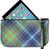 Small Leather Clutch Bag With New York City Tartan Large Enough to Fit iPad Mini