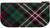 Small Leather and Wool Cosmetic Makeup Bag With Scotland National Tartan