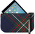 Small Leather Clutch Bag Scottish Heritage Tartan Large Enough to Fit iPad Mini