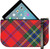 Small Leather Clutch Bag With MacLean Modern Dress Tartan Fits iPad Mini
