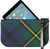 Small Leather Clutch Bag With Johnstone Tartan Large Enough to Fit iPad Mini
