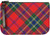 Medium Leather Clutch Bag With MacLean Modern Dress Tartan Fits an iPad