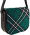 Leather Handbag Shoulder Bag With MacLean Tartan With Inside and Back Pocket