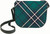 Leather Handbag Shoulder Bag With MacLean Tartan With Inside and Back Pocket