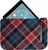 Medium Leather Clutch Bag Graham of Menteith Tartan Large Enough to Fit an iPad