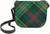 Leather Handbag Shoulder Bag With Ross Tartan With Inside and Back Pocket