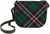 Leather Handbag Shoulder Bag Scotland National Tartan Inside and Back Pocket