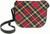 Leather Handbag Shoulder Bag Bonnie Prince Charlie Tartan Inside and Back Pocket