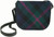 Leather Handbag Shoulder Bag With Baird Tartan With Inside and Back Pocket
