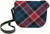 Leather Handbag Shoulder Bag Graham of Menteith Tartan Inside and Back Pocket