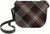 Leather Handbag Shoulder Bag With Auld Lang Syne Tartan Inside and Back Pocket