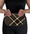 Large Leather Clutch Bag With Thomson Grey Tartan With Inside and Back Pocket