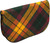 Large Leather Clutch Bag With MacMillan Tartan With Inside and Back Pocket