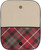 Large Leather Clutch Bag With Fraser Red Tartan With Inside and Back Pocket