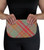 Large Leather Clutch Bag With Autumn Tartan With Inside and Back Pocket