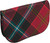 Large Leather Clutch Bag With German American Tartan With Inside and Back Pocket