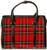 Ladies Satchel Wool Bag 'Heather' Stewart Royal Tartan Design