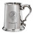 Elphinstone Family Crest Polished Pewter 1 Pint Tankard with Scroll handle