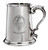 MacAlaster Family Crest Polished Pewter 1 Pint Tankard with Scroll handle