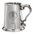 Muir Family Crest Polished Pewter 1 Pint Tankard with Scroll handle Muir Family Crest Polished Pewter 1 Pint Tankard with Scroll handle