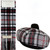 Thompson Grey Tartan Ladies Tammy Hat & Scarf Set Lambswool
