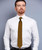 Mens Tie Gold Plain Colour Pure Wool