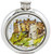 Round Hip Flask Edinburgh Castle Picture 6oz Ideal for Engraving