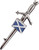 Scottish Accessories Kilt Pin & Carry Pouch Pewter Saltire Flag Chrome Finish Gift from Scotland