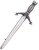 Scottish Accessories Kilt Pin & Carry Pouch Pewter Plain Antique Finish Gift from Scotland