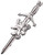 Scottish Accessories Kilt Pin & Carry Pouch Pewter Rampart Lion Chrome Finish Gift from Scotland