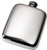 Pocket Hip Flask 4oz Pewter Smooth Rounded with Plain Polished Finish