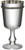 Large Pewter Goblet with Scottish Celtic Banding Ideal for Engraving