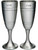 Pair of Part Satin Grooved Champagne Flutes in Silk Lined Presentation Box Pair of Part Satin Grooved Champagne Flutes in Silk Lined Presentation Box